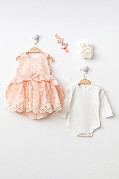 Harry&Millie Baby Girl Mevlüt Dress Special Occasion Outfit Satin Lace Baby G...