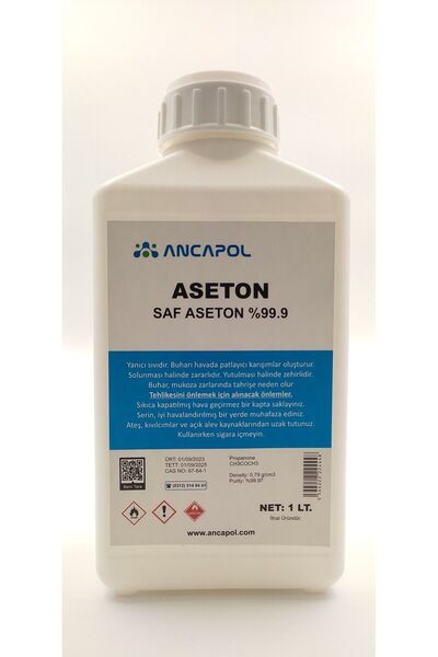 Ancapol Saf Aseton (%99.97) 1 Litre