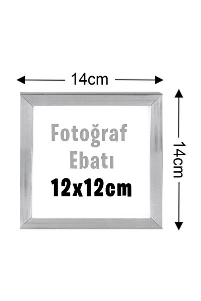 Nobbystar Yapışkanlı Sök-tak Gümüş Pola Çerçeveler - 3'lü Paket 14x14cm Masaüstü Ve Duvar Çerçevesi