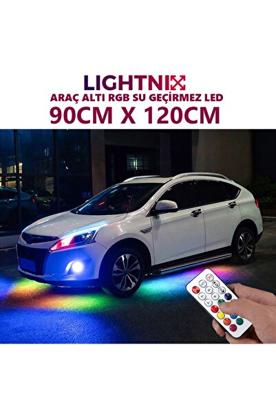 LIGHTNIX Araç Altı RGB Uzaktan Kumandalı Telefon Kontrollü Led Işık 120x90 Cm