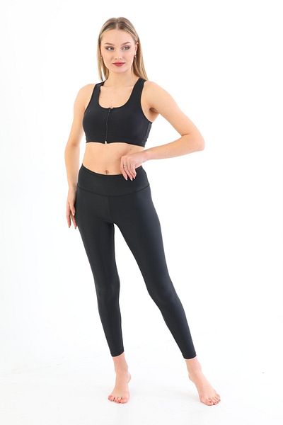 Emayo Women's Sea Pool Long Swimsuit Tights Luna Black