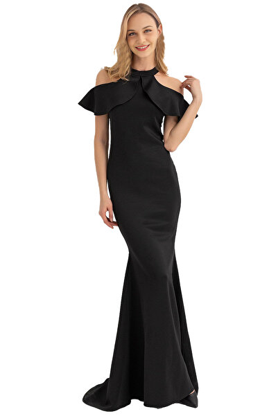 Styling Park Omuz Dekolteli Uzun Abiye Elbise