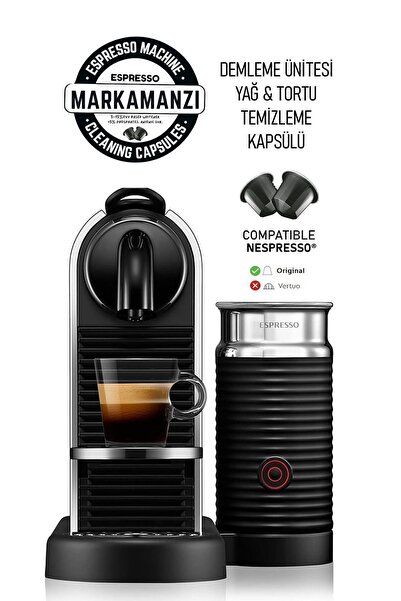 Markamanzi Kapsül Espresso Kahve Makineleri Yağ ve Tortu Temizleme Kapsülü 2 ...