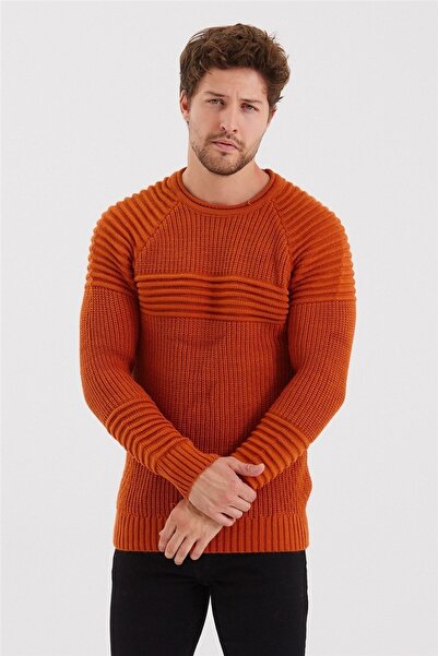 Tarz Cool Чоловічий трикотажний светр з нейлоновим ворсом - trzcm28888r300s