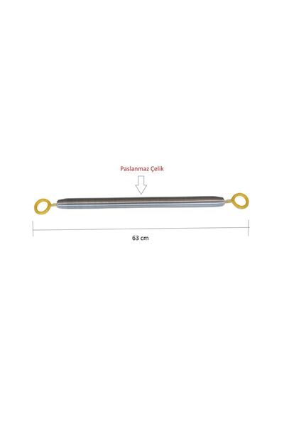 Drop Pilates Reformer Tower - Push Through Bar Paslanmaz Çelik Yayı Uzun Sarı...