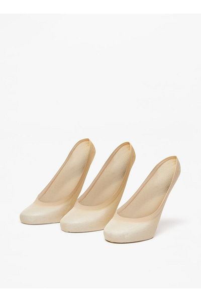 Celeste Textured No Show Socks - Set of 3