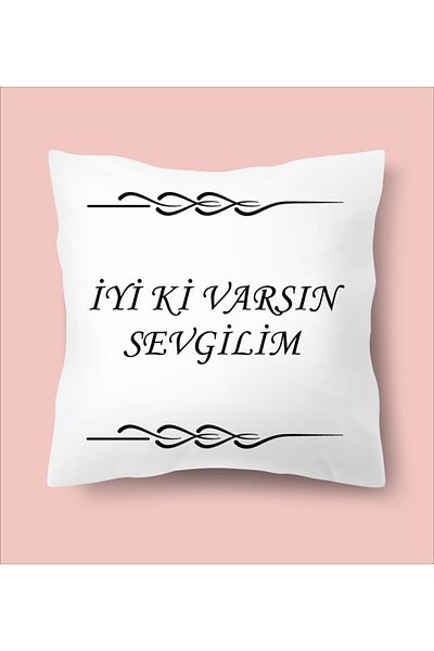 caddehediye Happy Be You, My Valentine, Printed Pillow