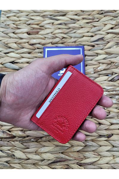 Westpolo 1026 Model Unisex Genuine Leather Card Holder