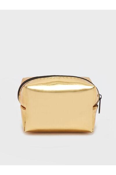 LC Waikiki Lcw Accessories Gold Leather Look Printed Women's Wallet (W3)