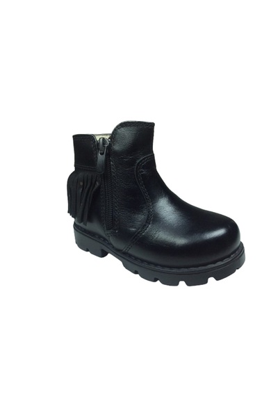 OrtopedikAL 1005 Kız Çocuk Bot Siyah Püsküllü % 100 Deri Ortopedik Anatomik 2146 Klt