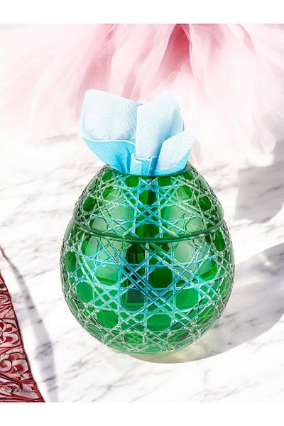 Paşabahçe Green Glass Napkin Holder