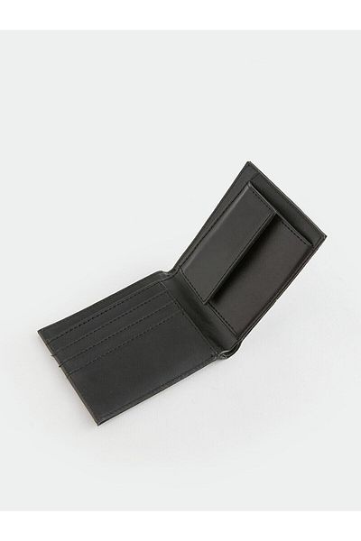 LC Waikiki Ανδρικό πορτοφόλι Black Leather Look LCW Acessories