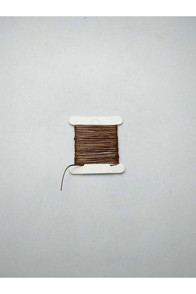 Eskişehir hobi sanat 3 μέτρα 0,6 mm - Κερωμένο σχοινί κανέλα καφέ χρώμα Στρατός δερμάτινο ραμμένο κολιέ Σχέδιο κοσμημάτων και βραχιολιών