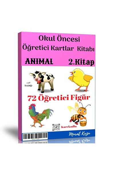 Enine Boyuna Eğitim Preschool Educational Cards-2 (Animal-Animals)