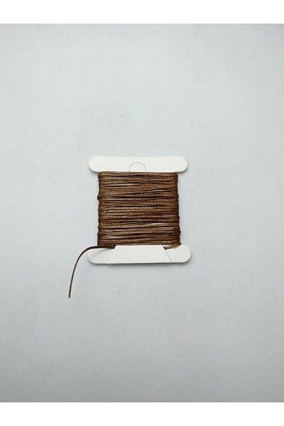 Eskişehir hobi sanat 3 μέτρα 0,6 mm - Κερωμένο σχοινί κανέλα καφέ χρώμα Στρατός δερμάτινο ραμμένο κολιέ Σχέδιο κοσμημάτων και βραχιολιών