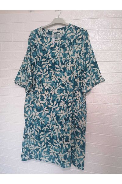 anne moda ankara Μέγεθος 52-58 100% βαμβακερό σούπερ φαρδύ καλοκαιρινό φόρεμα
