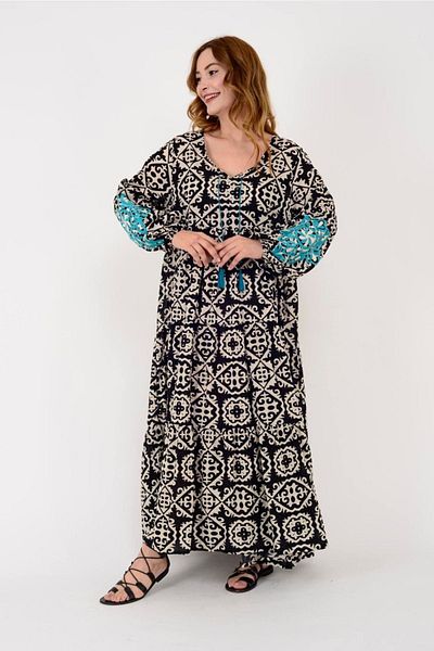 Rabiossa Long Authentic Embroidered Women's Dress