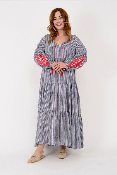 Rabiossa Long Authentic Embroidered Women's Dress