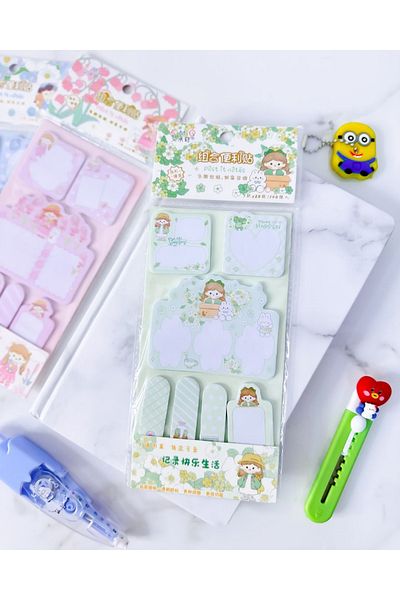 NaSaDAN Sweet Girl 140 Sheets Colorful Postit Note Paper