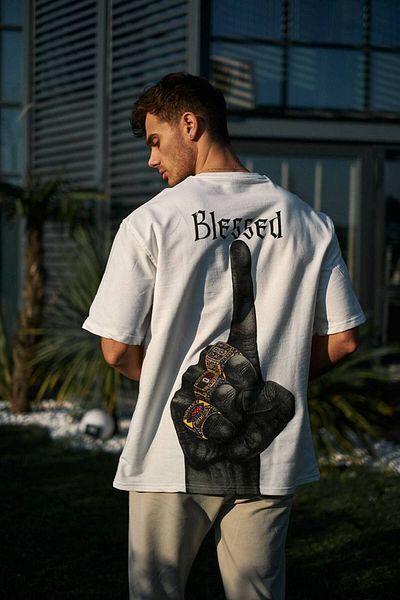 İLKCET MODA Μπλουζάκι Unisex Oversize με στάμπα