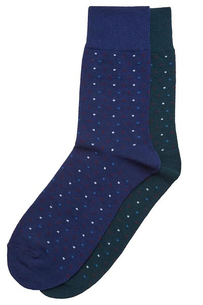 Urban Classics Mehrfarbige Unisex-Socken mit kleinen Punkten, 2er-Pack