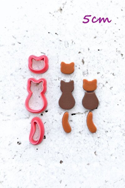 WE3D طقم صلصال سيراميك بوليمر كلاي للقطط مقاس 5 سم