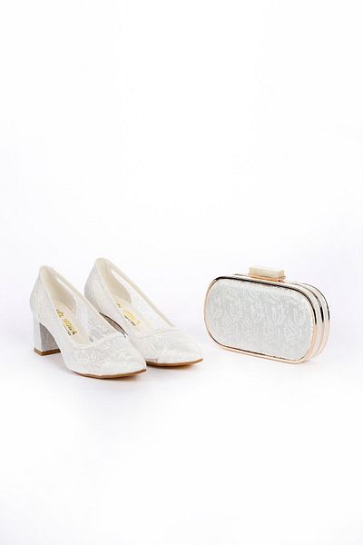Gül Kundura Women's Lace Wedding Dress Evening Dress Shoes
