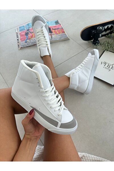 BENİMOLSUN Unısex Beyaz Bilekli Spor Ayakkabı