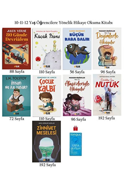 Else Yayıncılık Hikaye-Roman Okuma Kitapları Seti (Küçük Prens-Çocuk Kalbi-Nu...