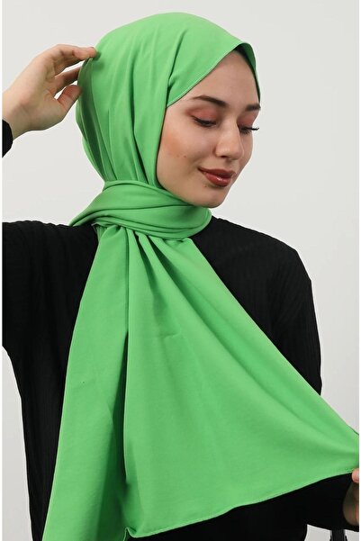 Mides scarf Hijab Cotton Crash Jazz Shawl Model - green