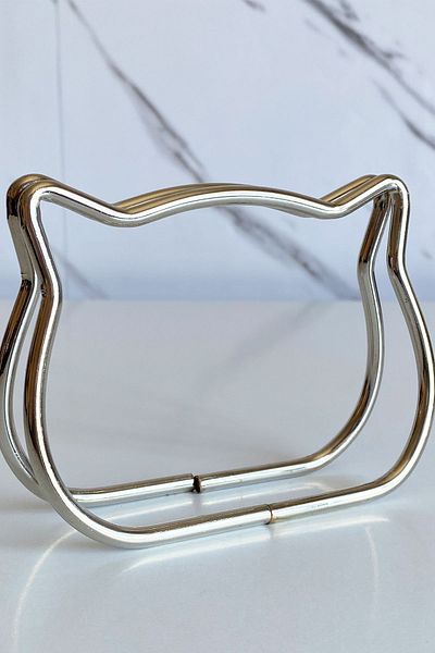 vollen yarn Μεταλλική τσάντα Cat Model - Λαβή 11x8 cm