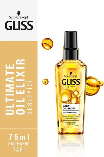 Gliss Schwarzkopf Oil Elixir - 75ml Daily Care Oil,6281031273234
