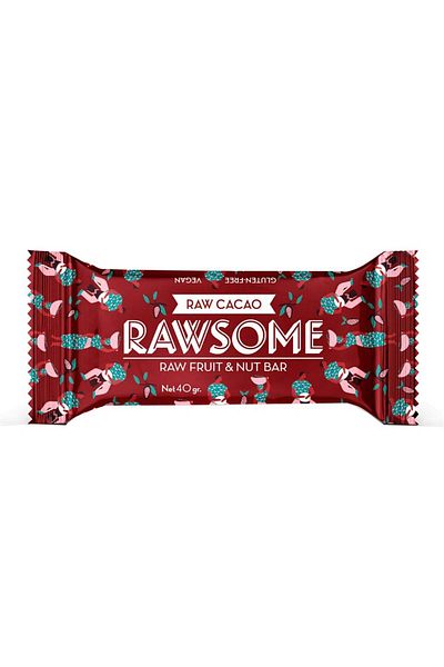 Rawsome Raw Cocoa Fruit and Nut Bar 40Gr