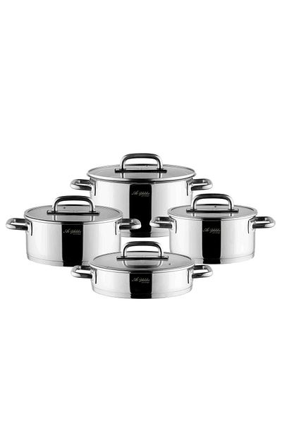 Aryıldız Studio Prestige 8 Piece Glass Cookware Set