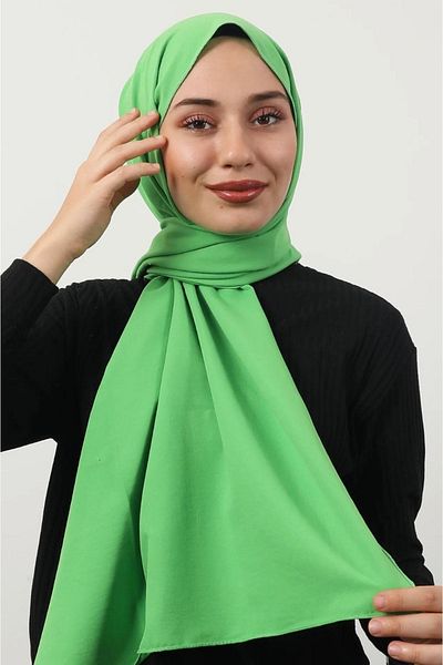 Mides scarf Hijab Cotton Kraş Cazz Shawl Model -πράσινο