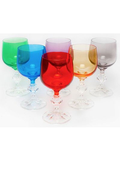 LEONARTE CASA 6-Person Bohemia Crystal Coffee Side Water Cup Mix