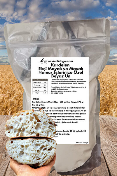 Sevinçli Doğa 2 Kg Kardelen Ekşi Mayalı Ve Mayalı Hamur Işlerinize Özel Beyaz Un (PROTEİN %13-W350)