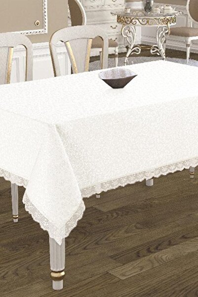 En Home 160x220 Kdk Dertsiz Masa Örtüsü Krem (8 Kişilik )