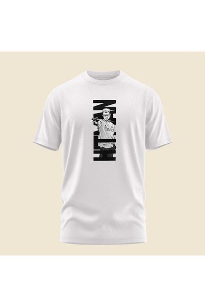 Massgai Yusuf VerTical HiTmann PrinTed Unisex Oversize CoTTon T-shirt
