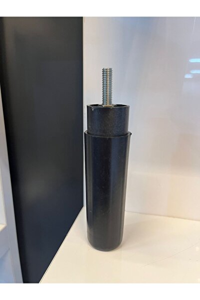 Taşkın Aksesuar Picior mijlociu ascuns 12 cm (4 bucăți) cu piuliță M8 8 mm negru pentru canapea, fotoliu, unitate TV, mobilier din plastic dur