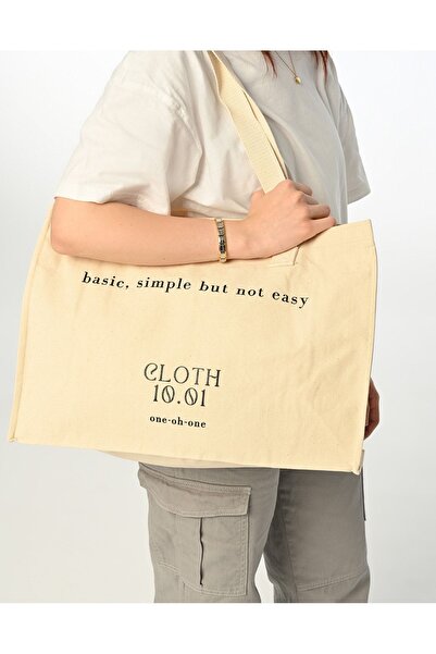 Cloth 1001 Basic Tote Bag (baskılı Körüklü Bez Çanta)