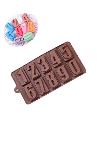 Number Shaped Silicone Chocolate Cookie Jelly Mold 1 Piece