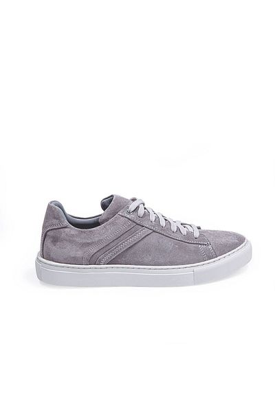 Vantaggio Men's Sneakers - Ranger Gray Suede Leather, Lace-up Shoes