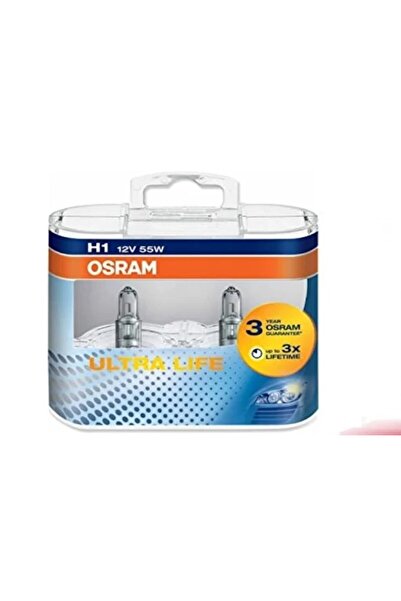 Osram H1 Ultra Life 3 Yıl Garantili 12V 60/55W 2'li Duobox Ambal