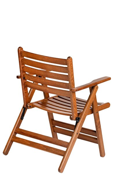 Bahçeci Mobilya Kahverengi Ahşap Katlanabilir Sandalye