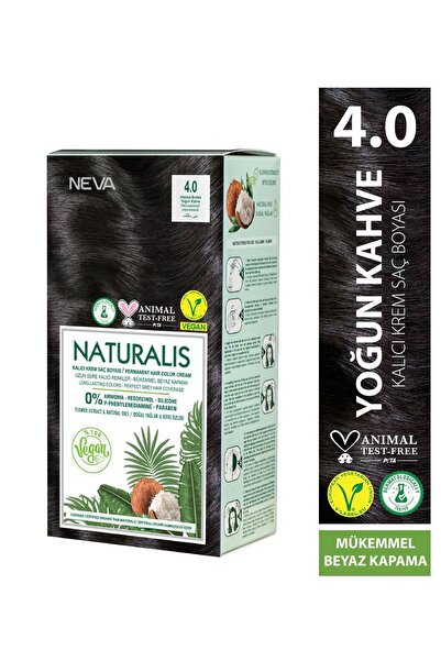 NEVA NATURALIS 4.0 YOĞUN KAHVE Amonyaksız Kalıcı Krem Saç Boyası Seti (VEGAN)
