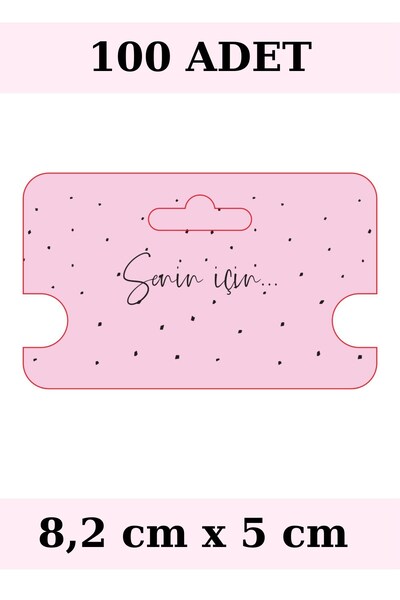 Emtory Home Senin İçin -  100 Adet Kolye Kartı - Bileklik Kartı - Takı Kartı ...