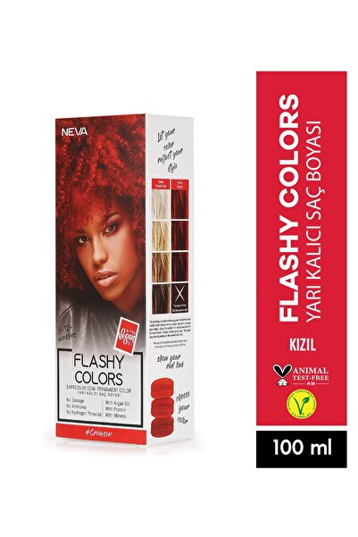 Neva Flashy Colors Kızıl Direkt Uygulanan Yarı Kalıcı Saç Boyası 100ml (VEGAN)