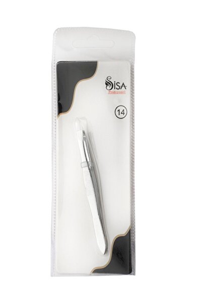 SİSA Cosmetics Profesyonel Gümüş Renk Cımbız, Kaş Bıyık Alma Aleti 14 Maqya-1448