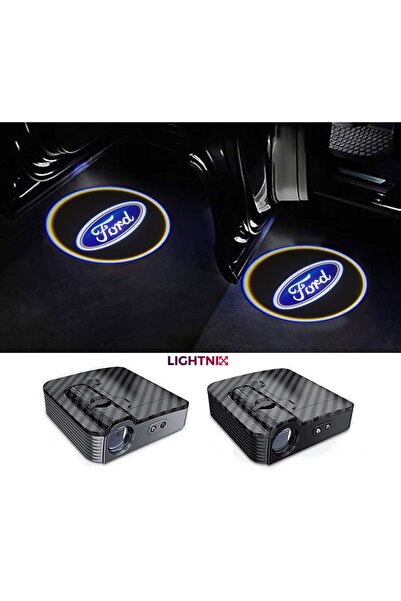 LIGHTNIX Ford Araçlar İçin Pilli Yapıştırmalı Fotoselli Kapı Altı LED Logo Işık